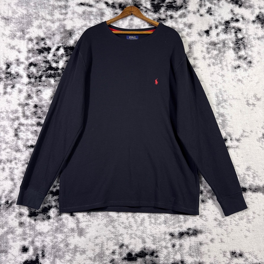 Polo Ralph Lauren Sleep Shirt Mens Extra Large Waffle‎ Knit Long Sleeve Thermal